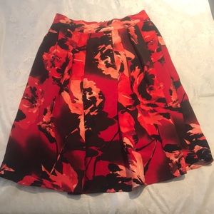 Red and black flower skirt